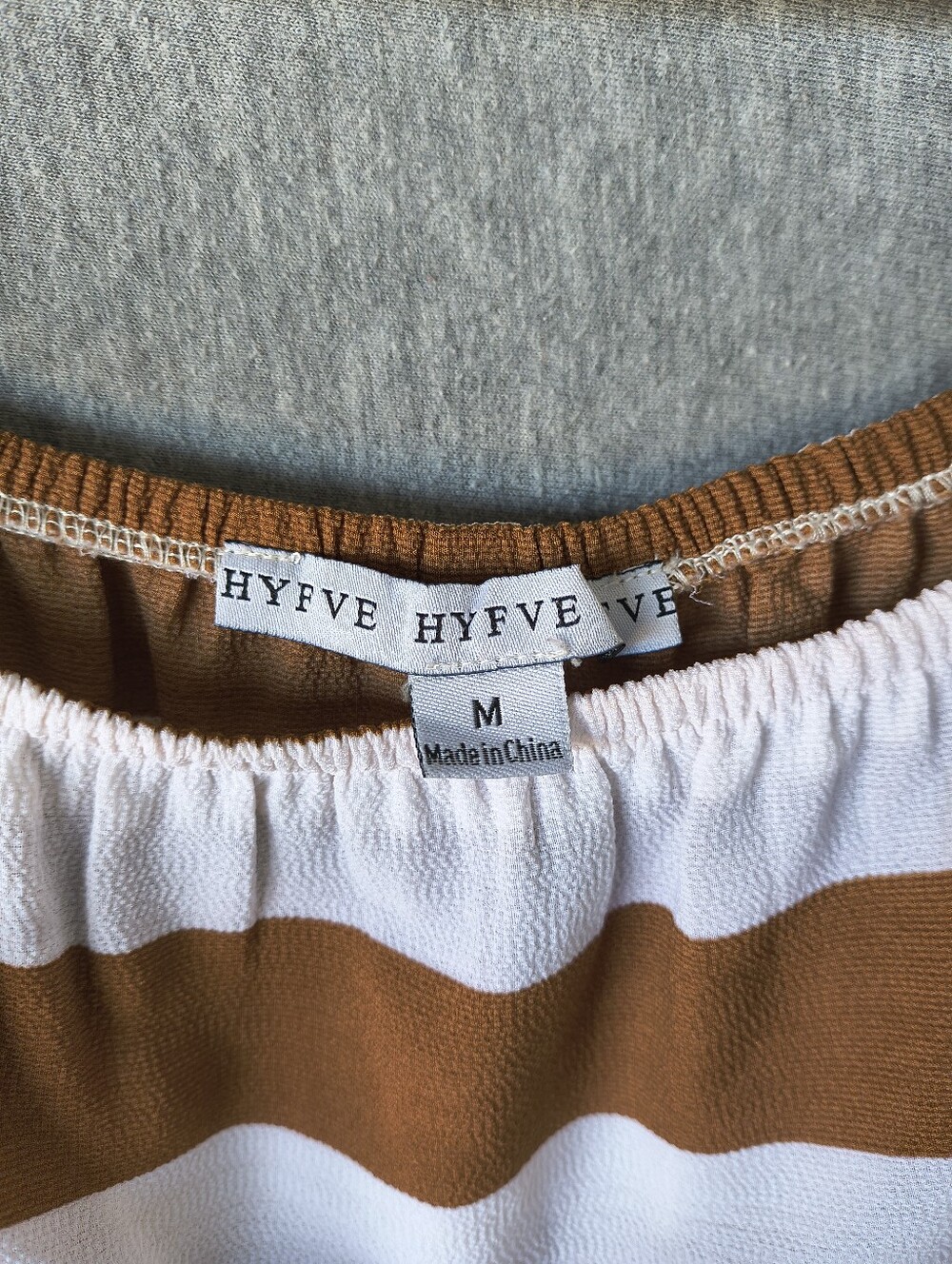HYFVE Striped Off‑Shoulder Romper – Juniors M – Used Good - Picture 3 of 8